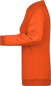 Dámská mikina James Nicholson sweatshirt women, oranžová, vel. XS