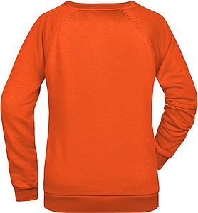 Dámská mikina James Nicholson sweatshirt women, oranžová, vel. XS