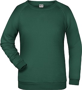 Dámská mikina James Nicholson sweatshirt women, tmavě zelená, vel. XXL