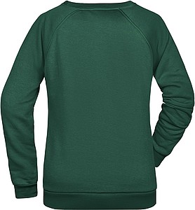 Dámská mikina James Nicholson sweatshirt women, tmavě zelená, vel. XXL