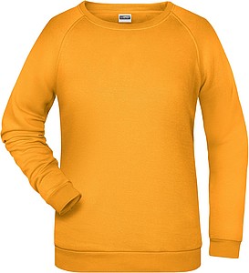 Dámská mikina James Nicholson sweatshirt women, tmavě žlutá, vel. XS