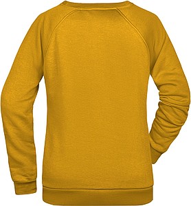 Dámská mikina James Nicholson sweatshirt women, tmavě žlutá, vel. XS