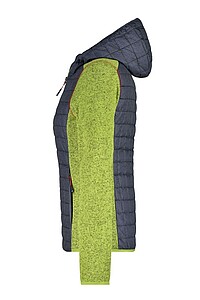 Dámská mikina JAMES & NICHOLSON, zelený melír/antracitová velikost L