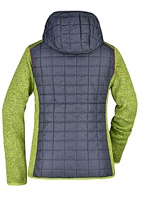 Dámská mikina JAMES & NICHOLSON, zelený melír/antracitová velikost S