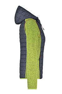 Dámská mikina JAMES & NICHOLSON, zelený melír/antracitová velikost S