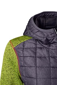 Dámská mikina JAMES & NICHOLSON, zelený melír/antracitová velikost S