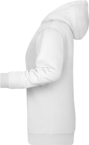 Dámská mikina s kapucí James Nicholson sweat hoodie women, bílá, vel. M