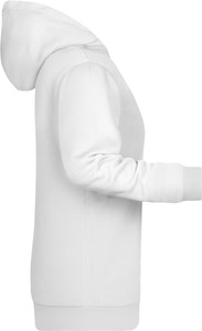 Dámská mikina s kapucí James Nicholson sweat hoodie women, bílá, vel. M