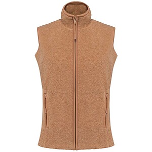 Dámská mikrofleecová vesta Kariban fleece vest women, hnědý melír, vel. 3XL