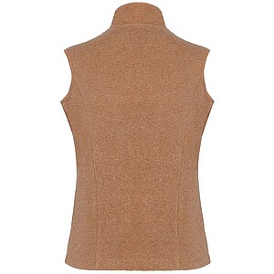 Dámská mikrofleecová vesta Kariban fleece vest women, hnědý melír, vel. XS