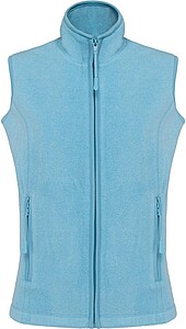 Dámská mikrofleecová vesta Kariban fleece vest women, modrý melír, vel. S