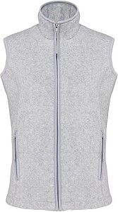 Dámská mikrofleecová vesta Kariban fleece vest women, sv. šedý melír, vel. S - vesta s potiskem