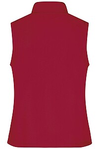 Dámská vesta James & Nicholson Promo softshell, červená/černá, velikost XL