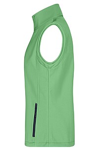 Dámská vesta James & Nicholson Promo softshell, zelená/námořní modrá, velikost XL