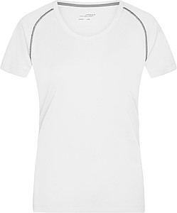 Dámské sportovní tričko James Nicholson sports T-shirt women, bílá/stříbrná, vel. S
