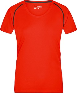 Dámské sportovní tričko James Nicholson sports T-shirt women, oranžová/černá, vel. S