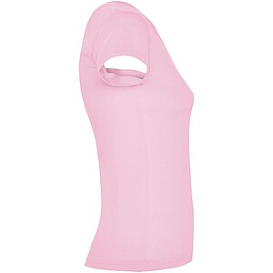 Dámské tričko s krátkým rukávem a výstřihem do V, ROLY VICTORIA, světle růžová, vel. XL