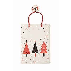 Dárková papírová taška střední, bílá