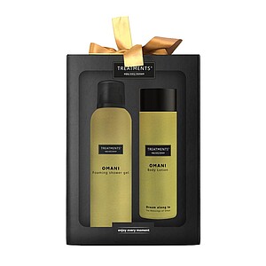 Dárková sada sprchové pěny 200 ml a tělového mléka 250 ml TREATMENTS® Giftbox Tenderness - Omani - reklamní předměty