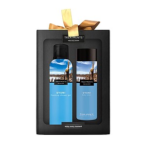 Dárková sada sprchové pěny 200 ml a tělového mléka 250 ml TREATMENTS® Giftbox Tenderness - Uyuni - reklamní předměty