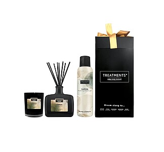 Dárková sada TREATMENTS® obsahující svíčku, difuzér 200 ml a sprchovou pěnu 200 ml - Giftbox Home & Body (DeLuxe) - Samoa - reklamní předměty
