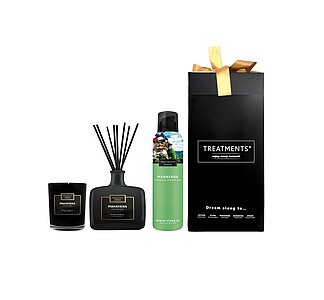 Dárková sada TREATMENTS® obsahující svíčku, difuzér 200 ml a sprchovou pěnu 200 ml - Giftbox Home & Body - Mahayana - reklamní předměty