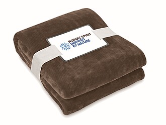 Deka 120x150cm, RPET fleece, hnědá