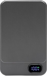 DENIA Bezdrátová powerbanka BrandCharger s kapacitou baterie 5000 mAh, gun metal - reklamní předměty