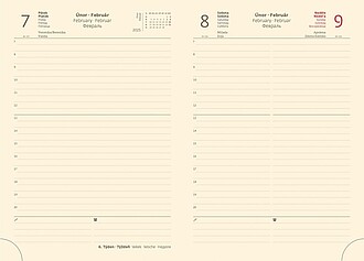 Denní diář Memory A5 tmavě hnědý s gumičkou