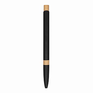 DEPON Hliníková propiska s bambusovými doplňky, modrá náplň, černá