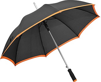 Deštník, automatické otvírání, černý, oranžový okraj - reklamní deštníky