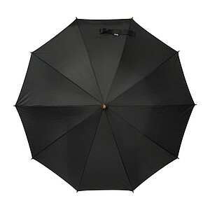 Deštník s bambusovou rukojetí, černá