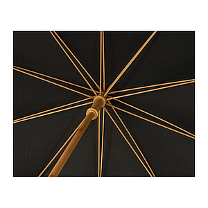 Deštník s bambusovou rukojetí, černá