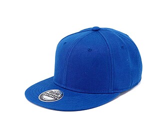 Dětská 6panelová kšiltovka s rovným kšiltem, královská modrá - čepice s vlastním potiskem