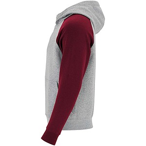 Dětská dvoubarevná mikina Roly Badet, velikost 3/4 roky, šedá/vínová