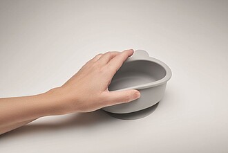 Dětská jídelní miska ze silikonu se lžičkou