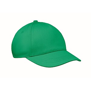 Dětská kšiltovka 5 panelů, zelená