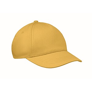 Dětská kšiltovka 5 panelů, žlutá