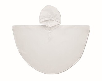 Dětská pončo pláštěnka, bílá