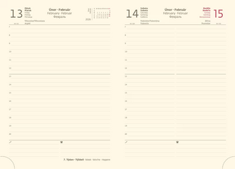 Diář denní A5 Cork - hnědá 2026
