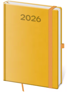 Diář denní A5 Print Pop - žlutá 2026
