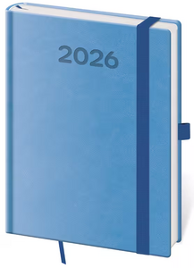 Diář denní B6 Print Pop - světle modrá 2026