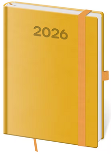 Diář denní B6 Print Pop - žlutá 2026