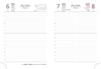 Diář denní B6 Vario Lyra - Aura 2026