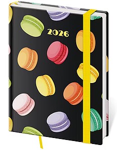 Diář denní B6 Vario - Macarons s gumičkou 2026 - diář s vlastním potiskem