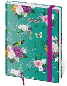 Diář denní B6 Vario - Romance s gumičkou 2026 - diář s vlastním potiskem