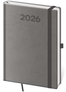 Diář týdenní A5 Print Pop - šedá 2026