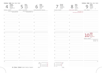 Diář týdenní A5 Soft - hnědá 2026