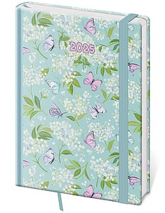 Diář týdenní A5 Vario - Butterfly s gumičkou - diář s vlastním potiskem