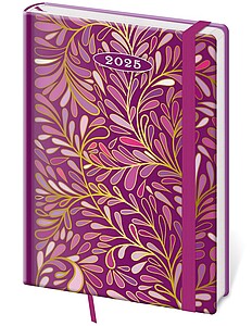 Diář týdenní A5 Vario - Delicate s gumičkou - diář s vlastním potiskem